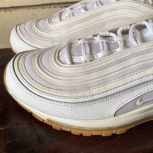 Nike Air Max 97 White Gum Light Brown Mens Sz 9.5 Running Shoes